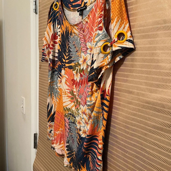 CABLE & GAUGE~VIBRANT BLOUSE~ M - Picture 5 of 5